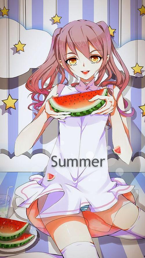 迷糊的吃瓜少女